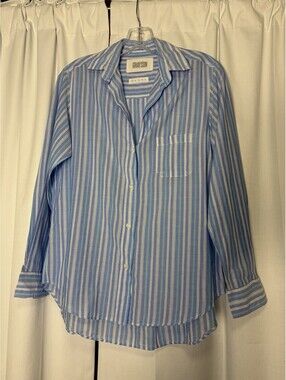 Grayson Collared Blue Striped “The Hero” Button Cotton Down Size 01 (XS) $128
